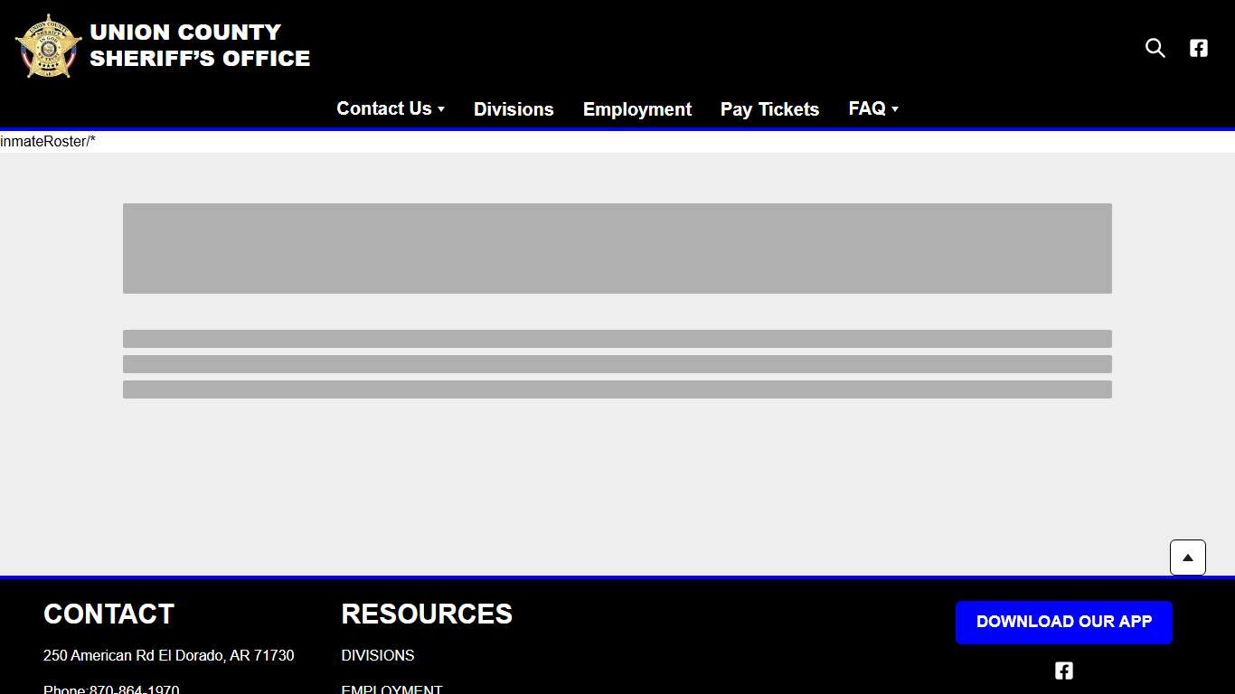 Inmate Roster | Union County Sheriff’s Office AR