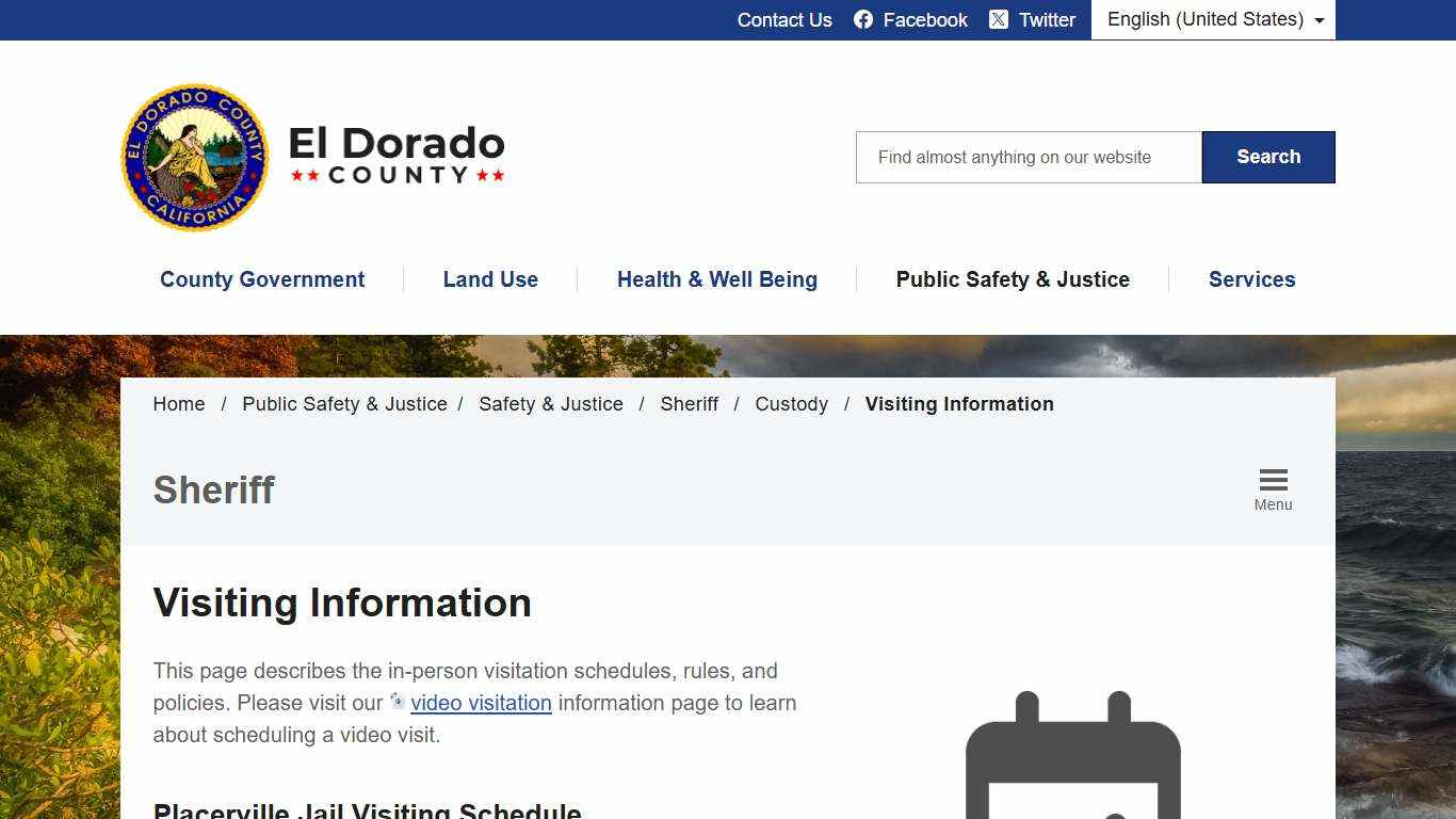 Visiting Information - El Dorado County